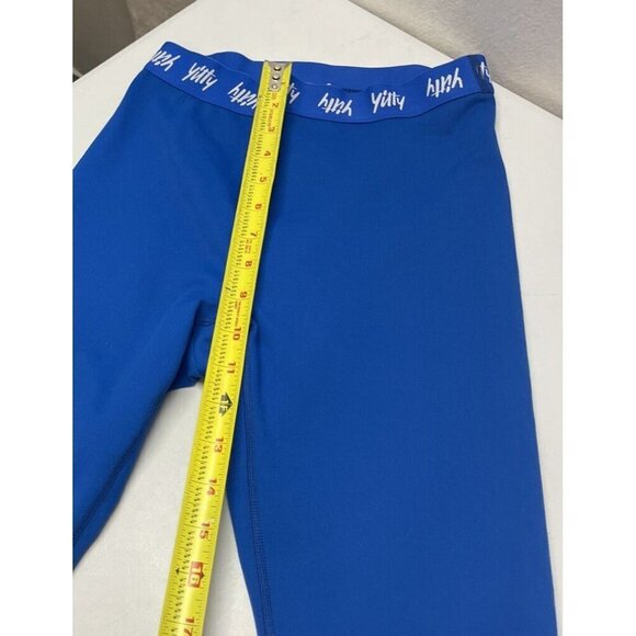 Yitty Pants Womens Blue Leggings Capri High Rise Shaping Workout Logo - Picture 5 of 7